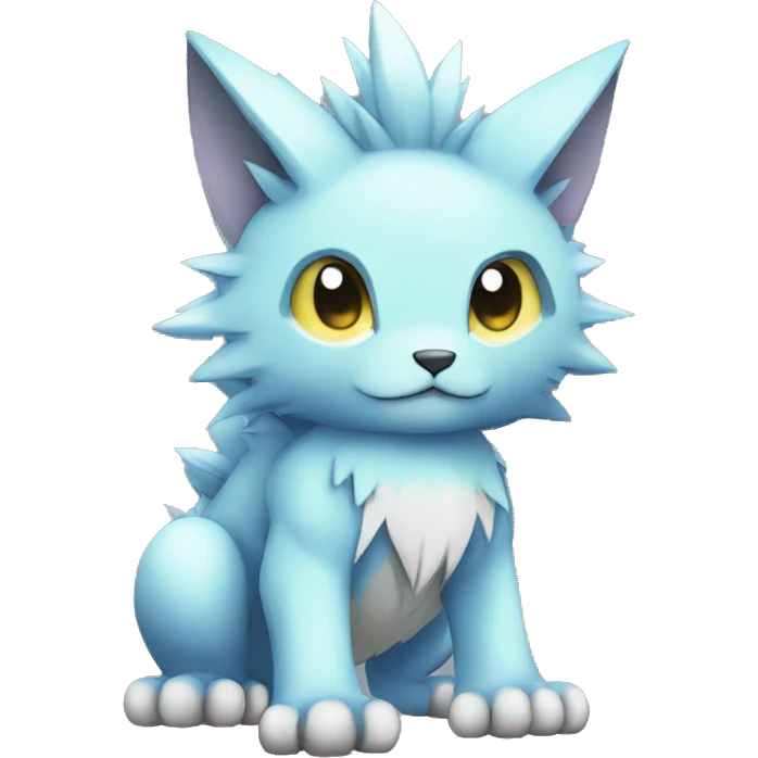 cute cool Digimon-Fakemon-animal full body emoji