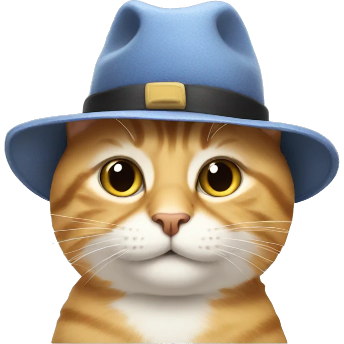 Cat wearing a hat emoji