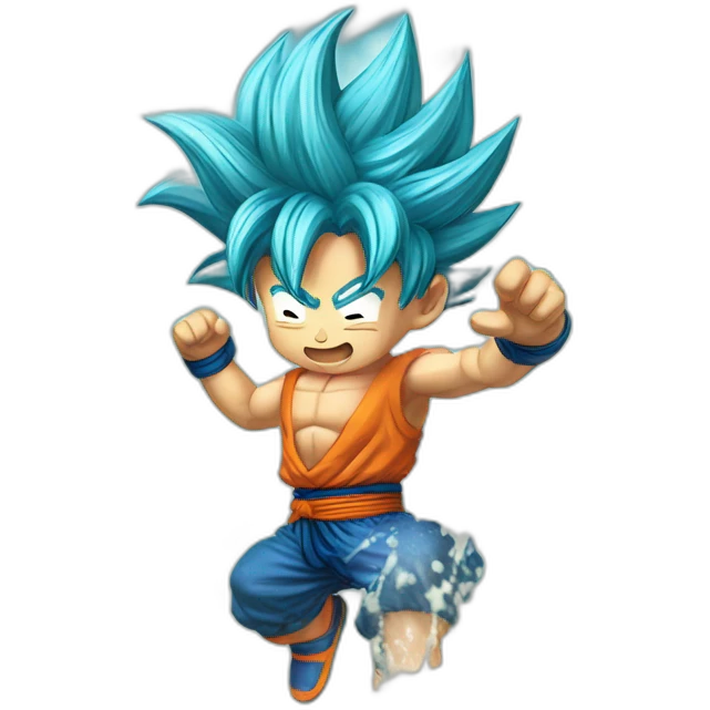 Goku tomando agua emoji
