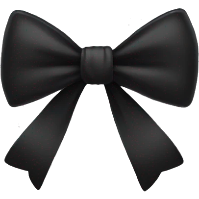 Black bow emoji