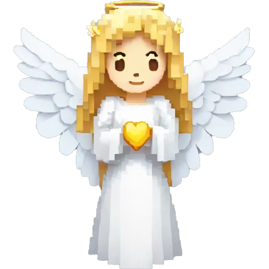 Pixel art of an angel  emoji