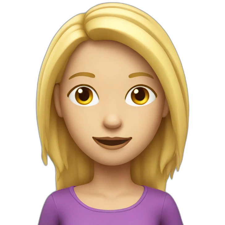 Blonde girl 3d emoji