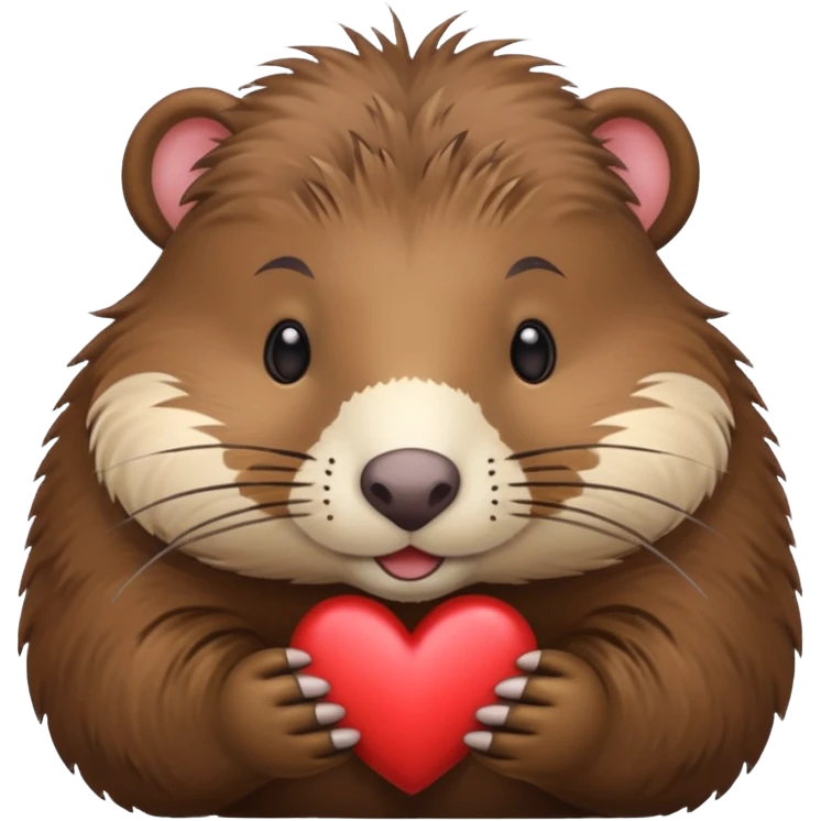 nutria con corazon para copiar y pegar en chat emoji