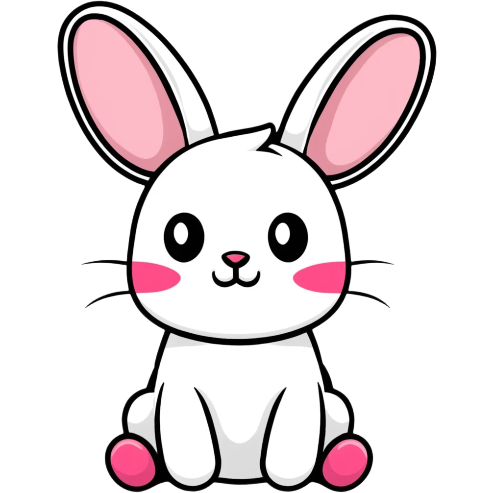 Conejo con rosa  emoji