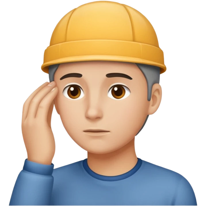 Smart tapping on head emoji