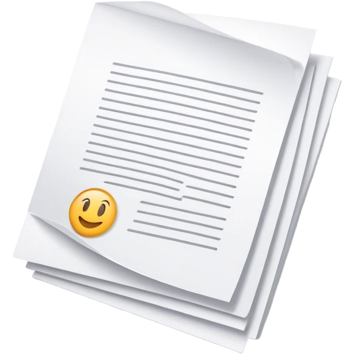 white paper, written Document  emoji