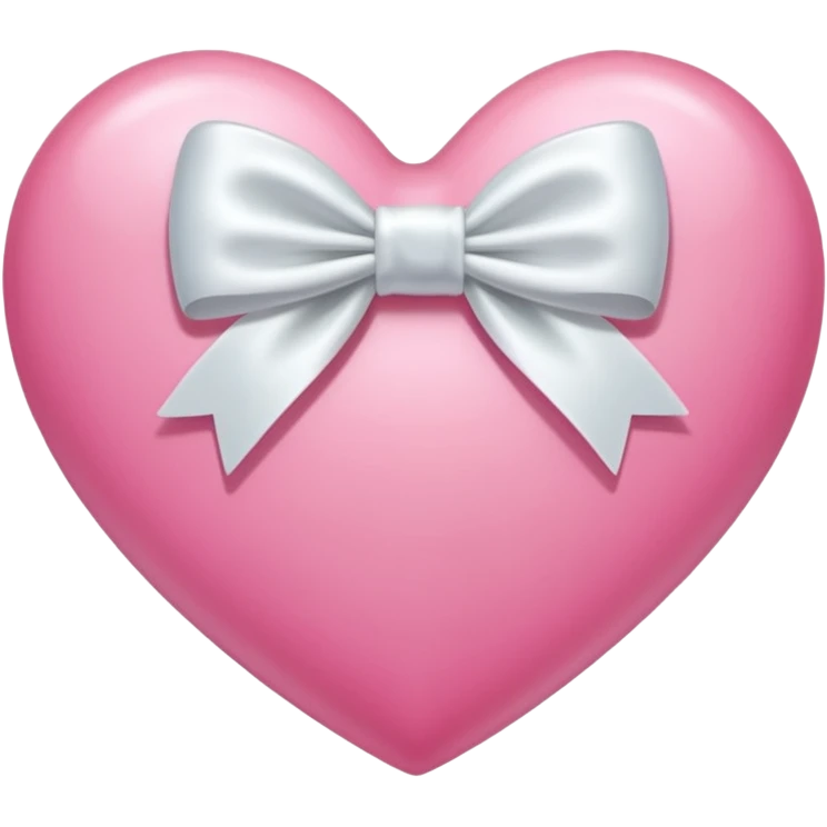 A pink heart with bow emoji