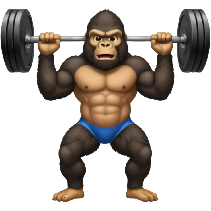 weightlifting gorilla emoji