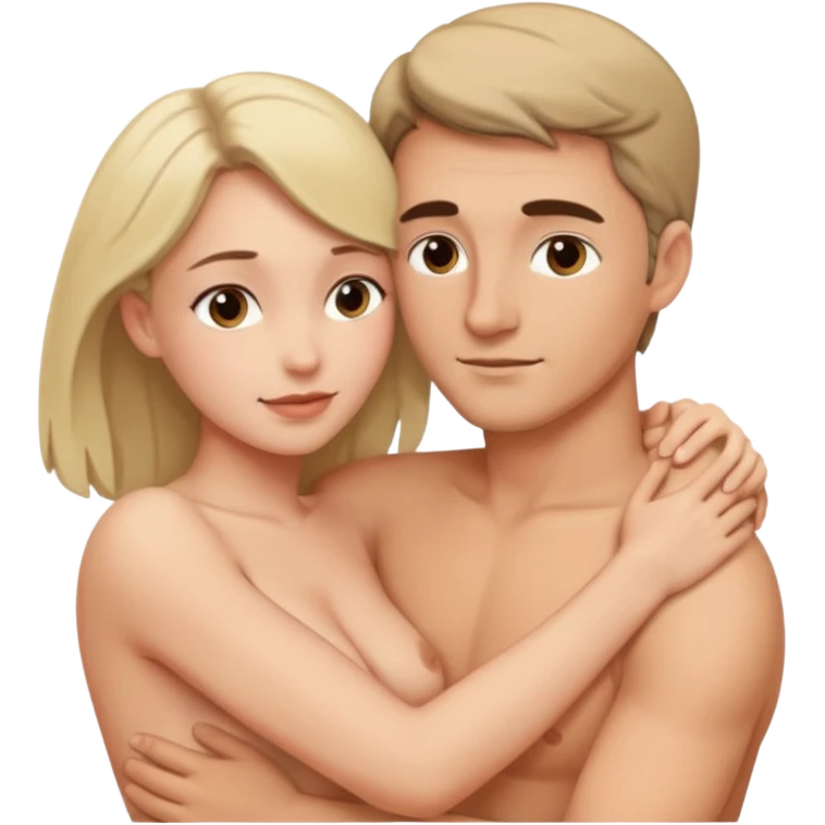 Homem e mulher fazendo amor sem roupa emoji