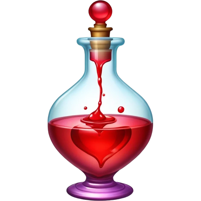 Romantic lush warm-colored Love potion bottle emoji