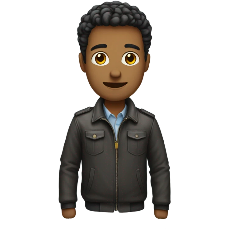 male portrait in jacket emoji