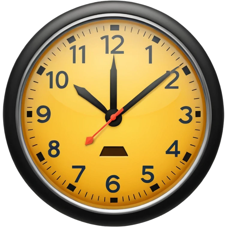 CLOCK SHOWING NOON emoji