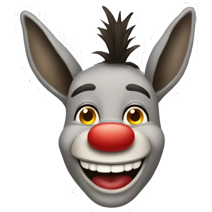 stupid looking donkey clown emoji