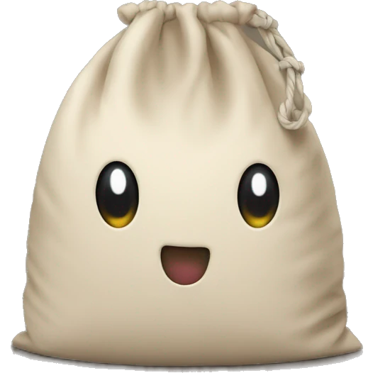 Emoji de un ladrón con la cara cubierta y con una bolsacorriendo  emoji