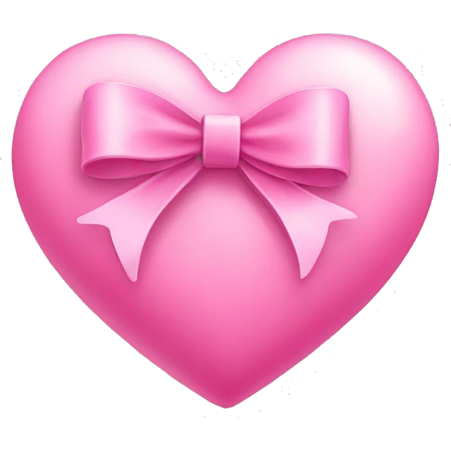 Pink heart with bow emoji