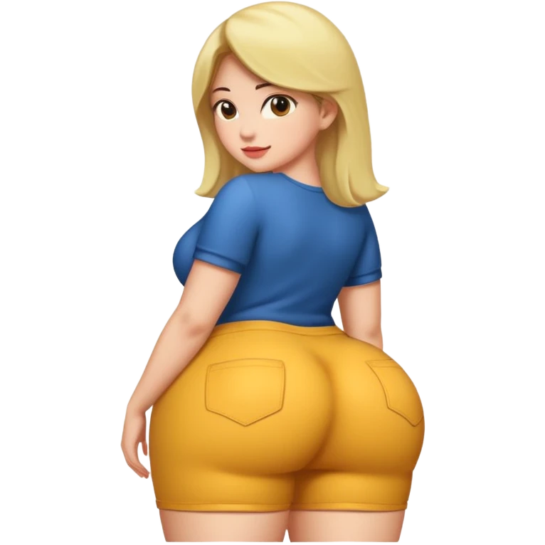 girl with big ass emoji