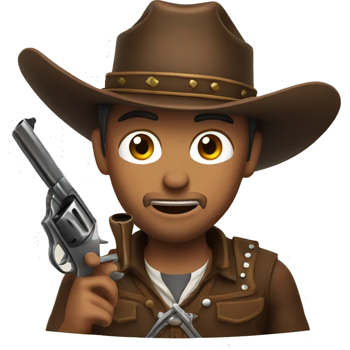 Cowboy with gun emoji