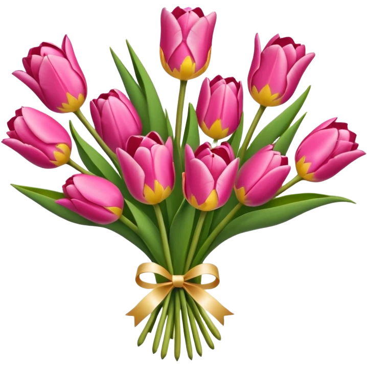 bouquet de tulipes roses, bague visible parmi les fleurs emoji