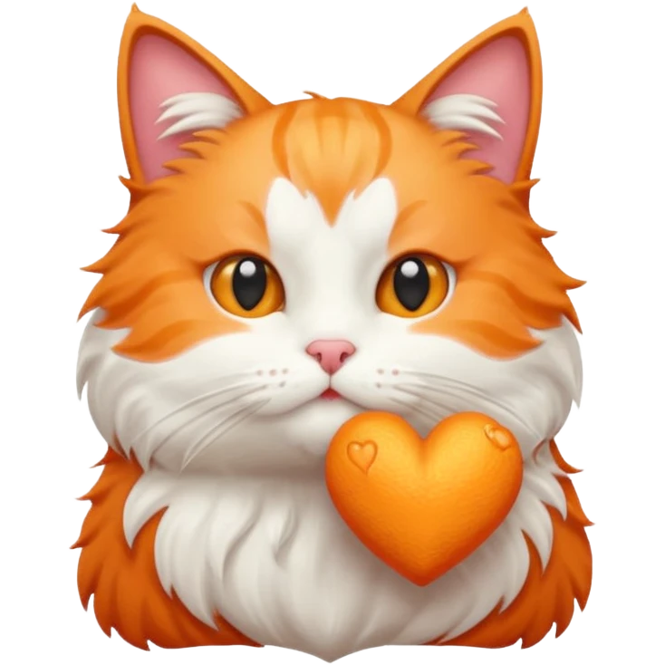 A cat blowing a heart emoji