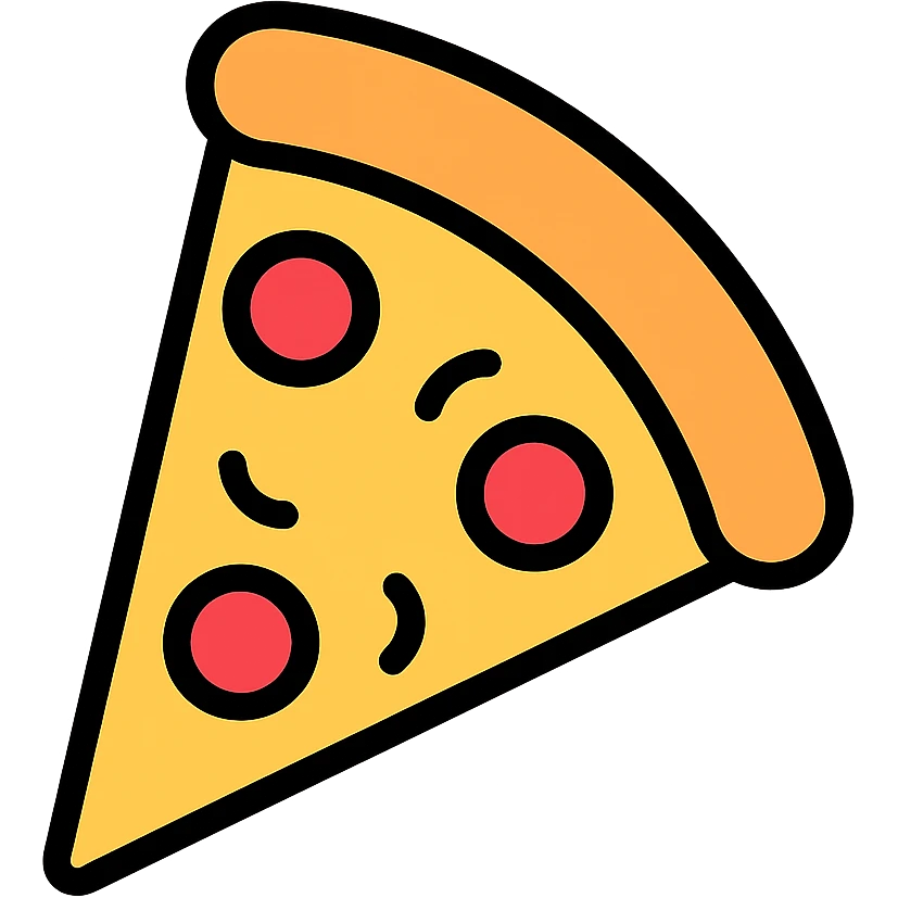 colored slice of pizza icon emoji
