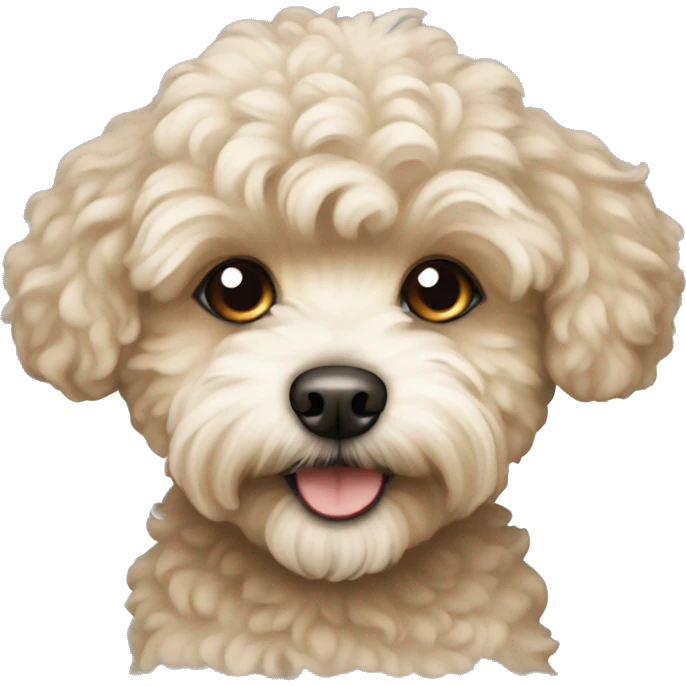 beige maltipoo dog emoji
