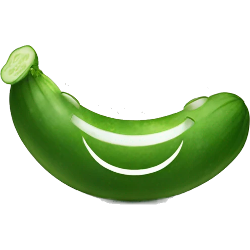 Smile with cucumber  emoji