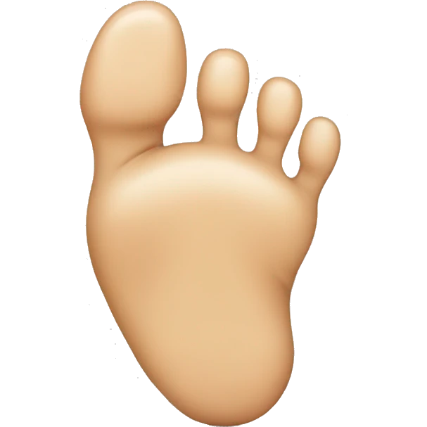 Foot with one toe pointing emoji