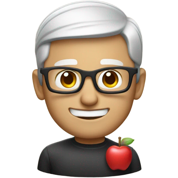 Tim cook with apple emoji
