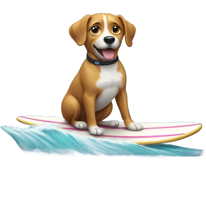 dog surfing emoji