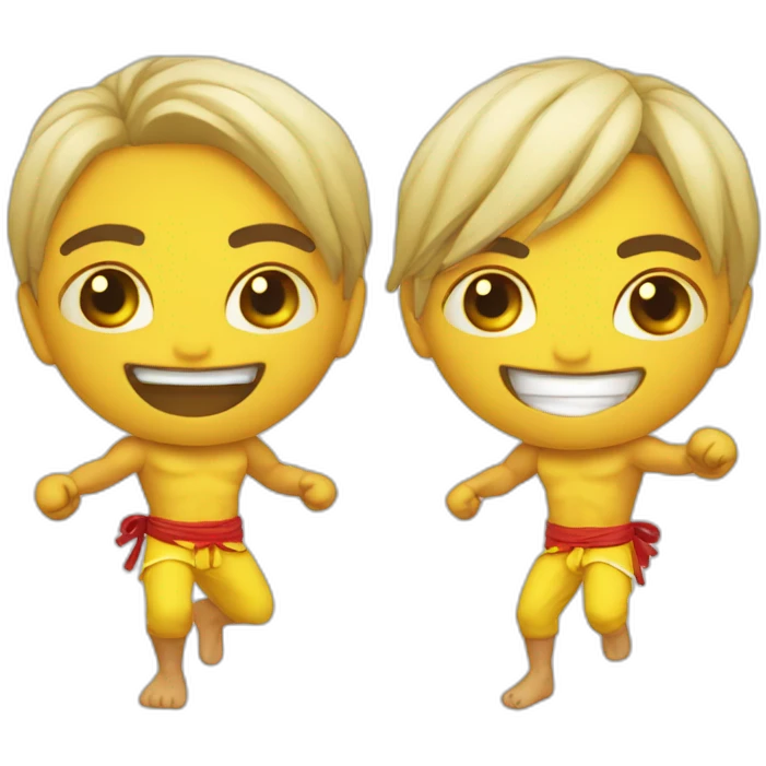 Smily face Emoji capoeira fighter emoji