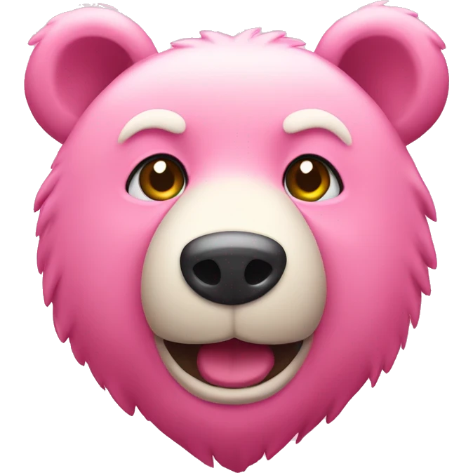a pink bear emoji