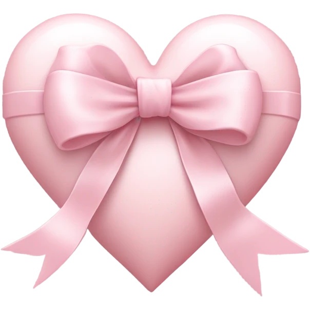 pale pink heart witch elegant bow emoji