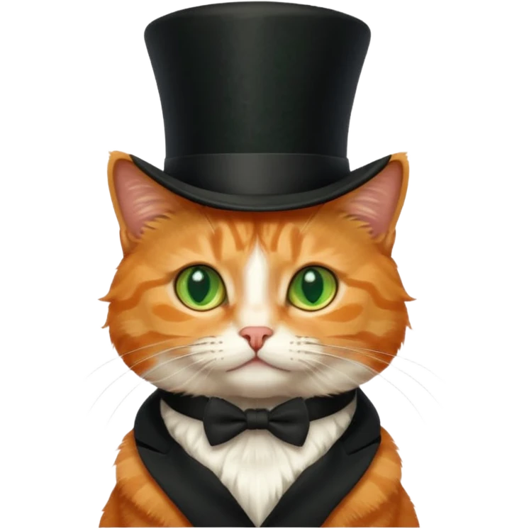 cat wearing a tophat emoji