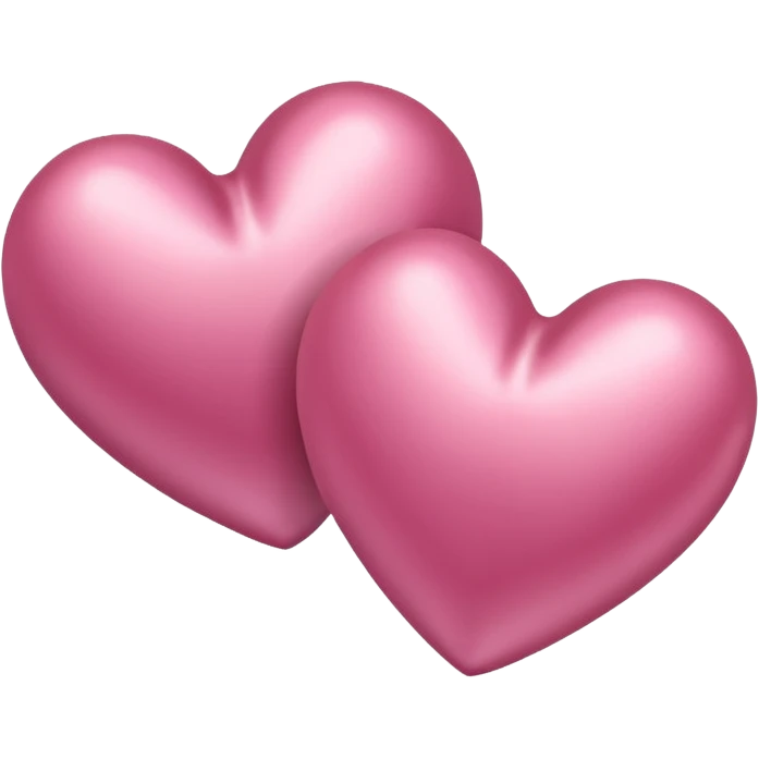 White 2 Satin hearts emoji