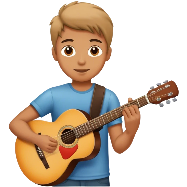 Young Man who Play gitara emoji