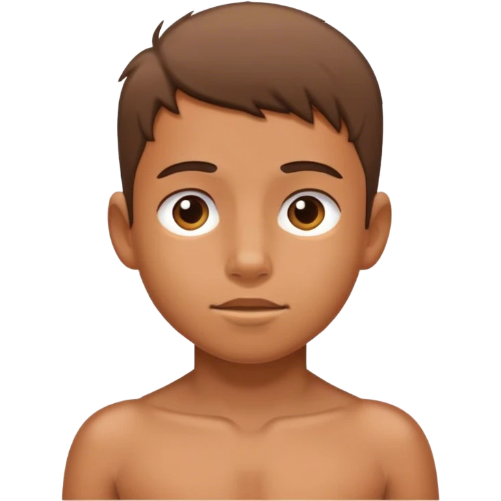 Kid no shirt  emoji