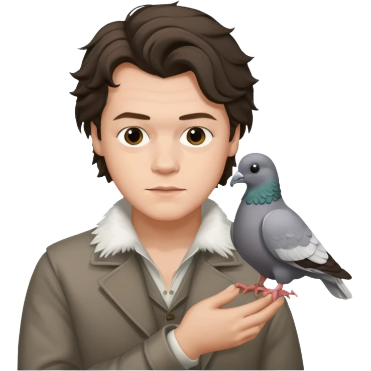 harry styles holding a pigeon emoji