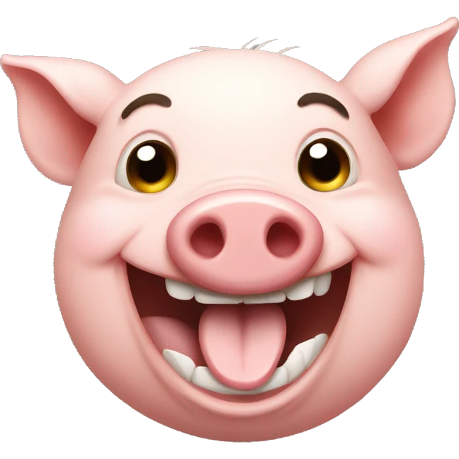 pig laughing emoji