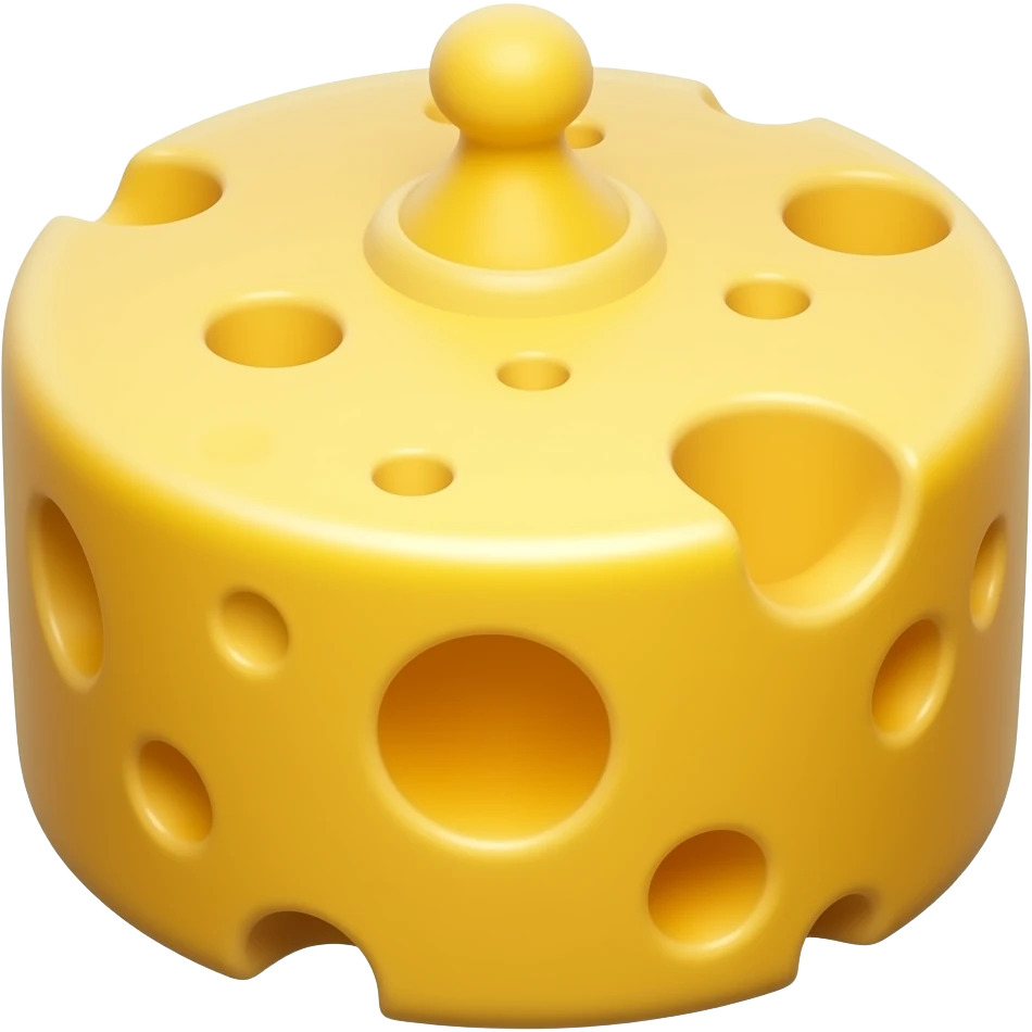 round swiss cheese hat emoji