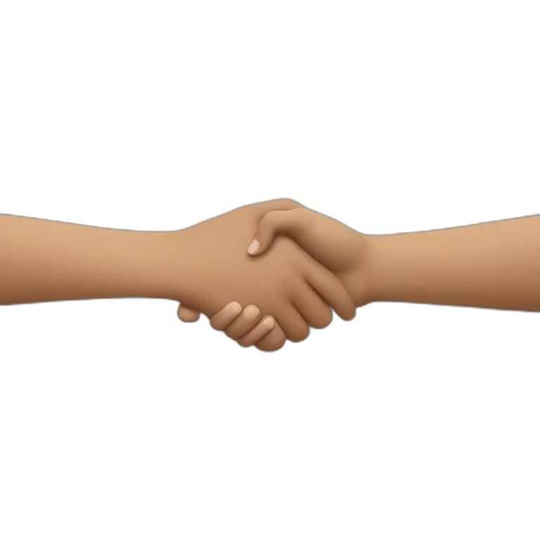 three people holding hands and touching a running grip emoji