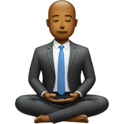 businessman meditating emoji