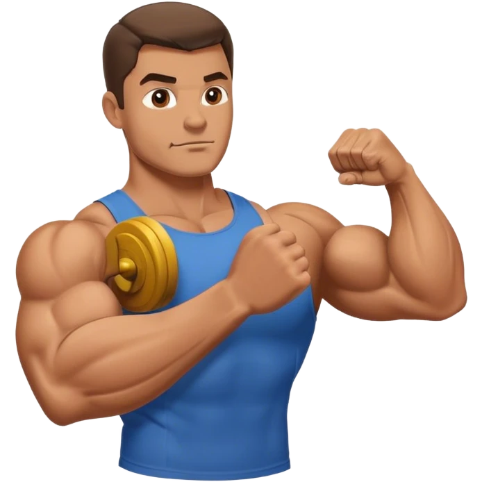 guy how to do bicep curls emoji