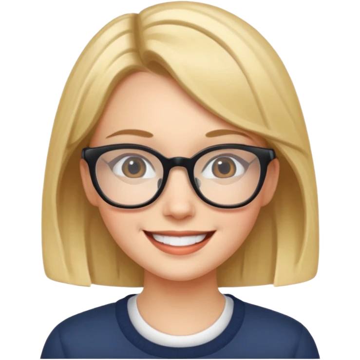 IT girl with glasses emoji