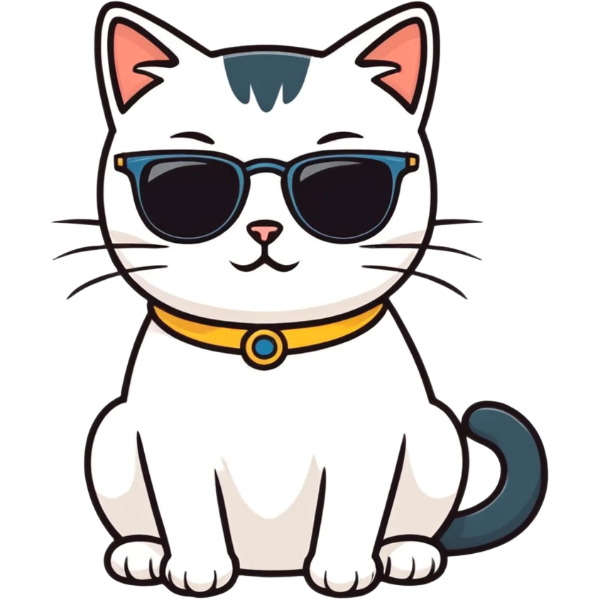 Cat with sunglasses emoji