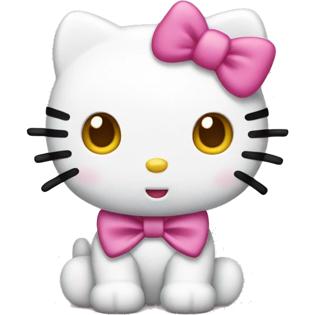 hello kitty with pink bow  emoji