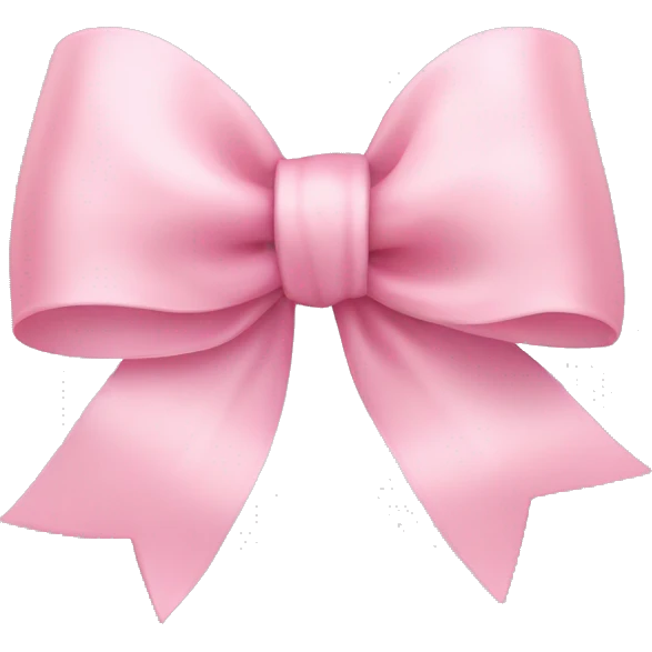 light pink ribbon bow emoji