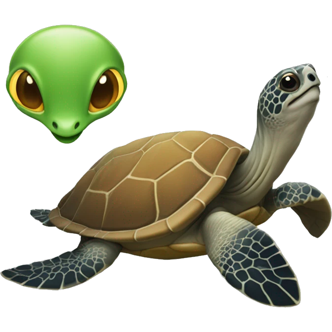 Tortue et raie manta emoji
