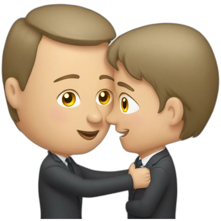 Putin kissing zelensky emoji