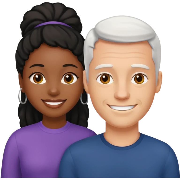 Black girl sex with white man emoji