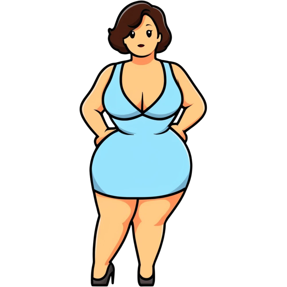 big-breasted woman emoji